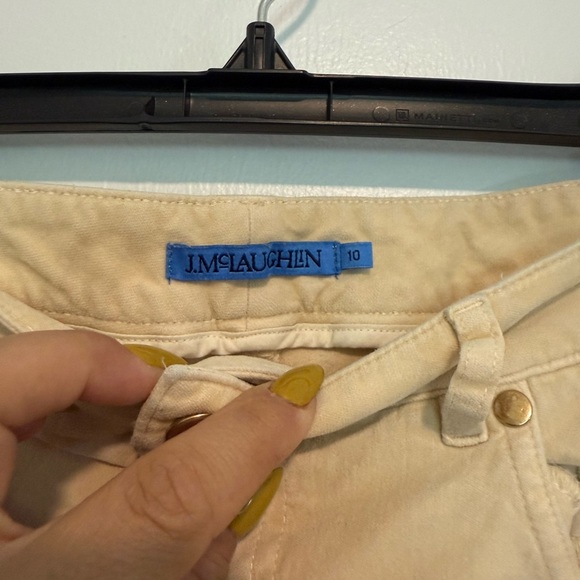J McLaughlin Women’s SZ 10 Pull On Pants Beige Back Pockets - Picture 2 of 3